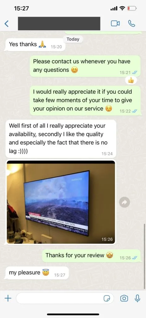WhatsApp customer chat verification screenshot 2